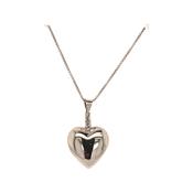 silver large heart keepsake pendant with 2.6mm screw on top image