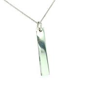silver rectangle dog tag pendant 345x7mm� image