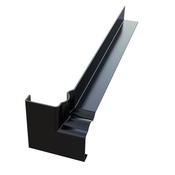 uPVC Fascia Internal Corner (Ogee) Black