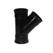 Pipelife 4" Triple Socket 45 Degree Soil Branch Black