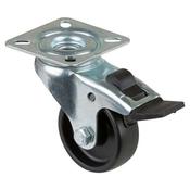Equipment Castor 50mm with Brake 50kg Black