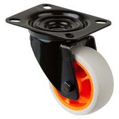 Transport Castor 80mm Swivel 100kg Black/Orange