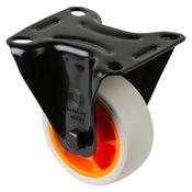 Transport Castor 80mm Fixed 100kg Black/Orange image