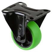 Transport Castor 100mm Fixed 110kg Black/Green