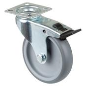 Equipment Castor 100mm with Brake 70kg Grey