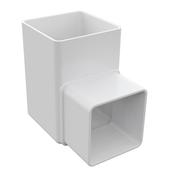 Square Offset Bend 90° White