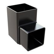 Square Offset Bend 90° Black