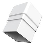 Square Pipe Socket White