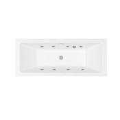 Cubo Double Ended 8 White Jet Whirlpool Bath White 1700mm x 700mm