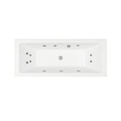 Cubo Double Ended 12 Chrome Jet Whirlpool Bath White 1700mm x 700mm