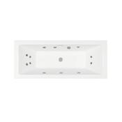Cubo Double Ended 12 White Jet Whirlpool Bath White 1700mm x 700mm