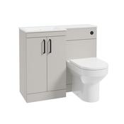 Corta 1000mm LH Combination Two Door Unit Morning Mist-Black Handles