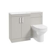 Corta 1100mm LH Combination Two Door Unit Morning Mist-Chrome Handles