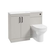 Corta 1100mm LH Combination Two Door Unit Morning Mist-Black Handles