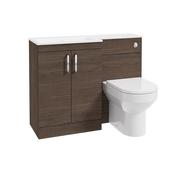 Corta 1100mm LH Combination Two Door Unit Sable Ash-Chrome Handles