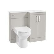 Corta 1000mm RH Combination Two Door Unit Morning Mist-Chrome Handles