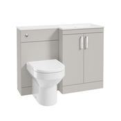 Corta 1100mm RH Combination Two Door Unit Morning Mist-Chrome Handles