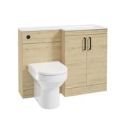 Corta 1100mm RH Combination Two Door Unit Honey Oak-Black Handles