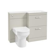 Corta 1100mm RH Combination Two Drawer Unit Whispering Willow-Chrome Handles