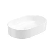 Living Oval Countertop Wash Basin &amp; Waste White