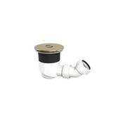 Top Fix Shower Waste With Elbow Brushed Brass