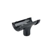 Wavin RoundLine Straight Running Outlet 112mm Black