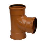 Pipelife 4" Treble Socket Sewer Tee Branch 92.5°