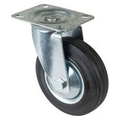 Transport Castor 125mm Swivel 100kg Rubber Black image