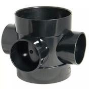 Pipelife 4" Multi Boss Branch Black