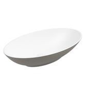 Skal Oval Wash Basin 600mm x 350mm White Khaki