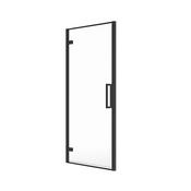 Aspect Hinged Shower Door Matt Black 900mm