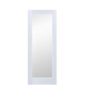 Doras Shaker 1 Lite Clear Primed White Door 78"X26"