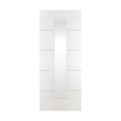 Doras Hydra Clear Glass White 80"x34"