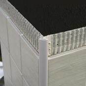Arc Tile Trim Round White 8mm