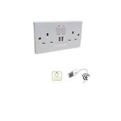 Phoenix 2 Gang Socket Switched With USB 3.1A  image