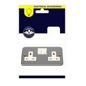 Phoenix Metal Clad Socket Switched 2 Gang image