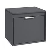 Fjord 600mm Unit With Counter Top Matt Midnight Grey Chrome Handle