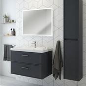 Finland 800mm Vanity Unit Matt Midnight Grey Brushed Chrome Handles