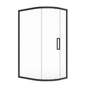Aspect 8mm Single Door Offset Quadrant Matt Black