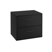 Finland 600mm Countertop Vanity Unit Matt Black  Matt Black Handle