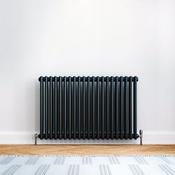 Vaporo Tradicio 3 Column Horizontal Radiator 600mm x 965mm Matt Black image