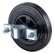 Construction Fence Castor 150mm Rubber Black
