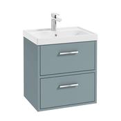Finland 500mm Vanity Unit Matt Coral Green Brushed Chrome Handle image