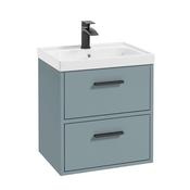 Finland 500mm Vanity Unit Matt Coral Green Matt Black Handle image