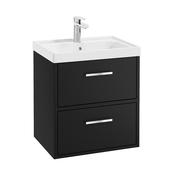 Finland 500mm Vanity Unit Matt Black Brushed Chrome Handle image