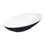 Skal Oval Wash Basin 600mm x 350mm White Black image