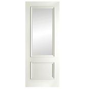 Doras Milan 1 Panel 1 Lite Clear Glass Door White All Sizes
