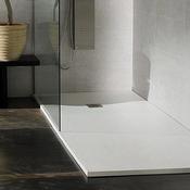 Solid Soft Shower Tray Square Drain 800mm x 1700mm White image
