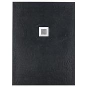Solid Soft Shower Tray Square Drain 800mm x 1600mm Black image