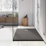 Solid Soft Shower Tray Square Drain 1000mm x 1600mm Anthracite image